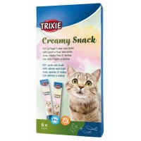 Trixie Creamy Snacks КУРКА та РИБА 2 смаки рідкі смаколики для котів 90 г (42719)